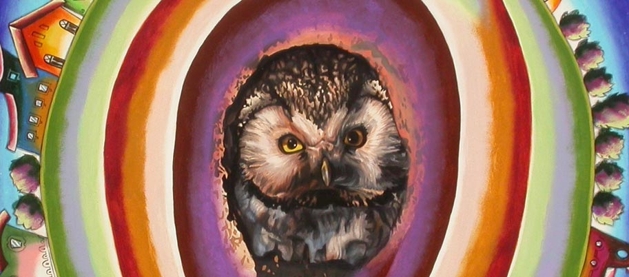 <strong>Guardami!</strong> - acrilico su tavola - 77x77cm
