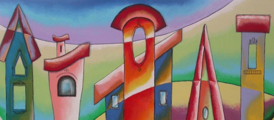 <strong>L'inizio della fine</strong> - acrilico su tavola - 40x 49,5 cm